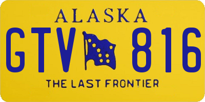 AK license plate GTV816