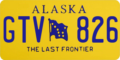 AK license plate GTV826