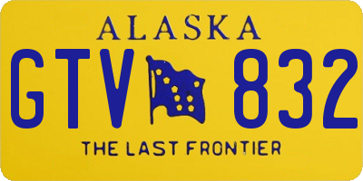 AK license plate GTV832