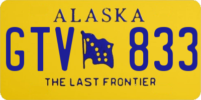 AK license plate GTV833