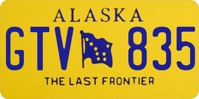 AK license plate GTV835