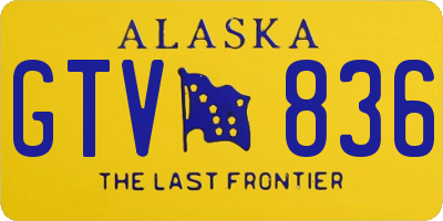 AK license plate GTV836