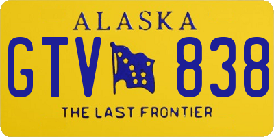 AK license plate GTV838