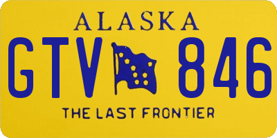 AK license plate GTV846