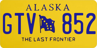 AK license plate GTV852