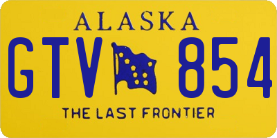 AK license plate GTV854