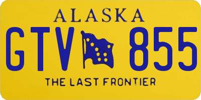 AK license plate GTV855