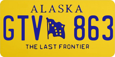 AK license plate GTV863