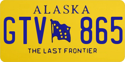 AK license plate GTV865