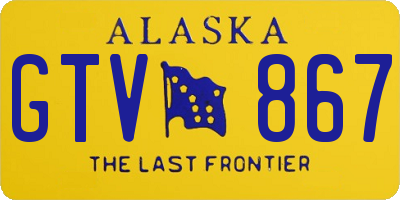 AK license plate GTV867