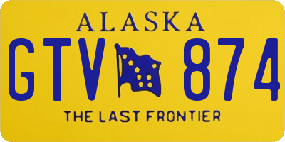 AK license plate GTV874