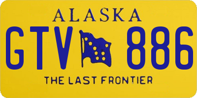 AK license plate GTV886