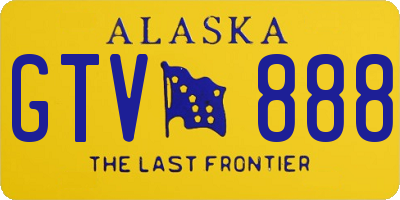 AK license plate GTV888