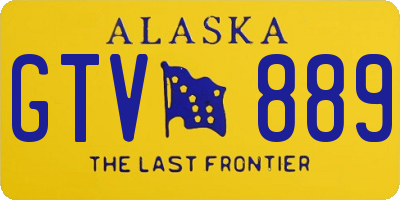 AK license plate GTV889