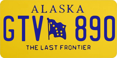 AK license plate GTV890