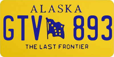 AK license plate GTV893