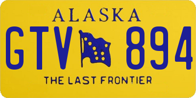 AK license plate GTV894