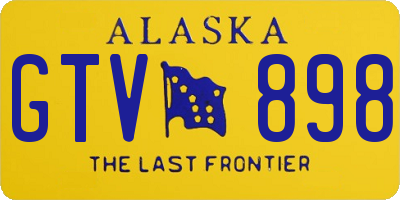 AK license plate GTV898