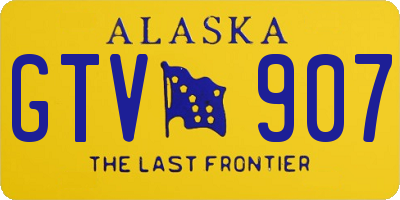 AK license plate GTV907