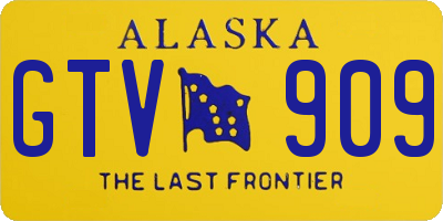AK license plate GTV909