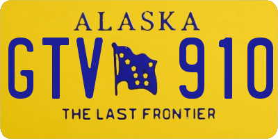 AK license plate GTV910