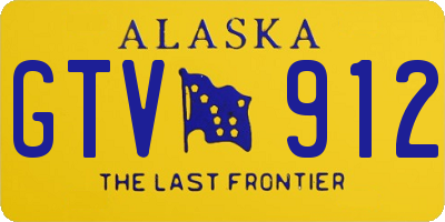 AK license plate GTV912