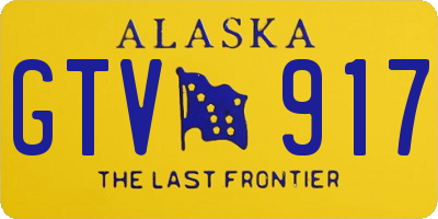 AK license plate GTV917