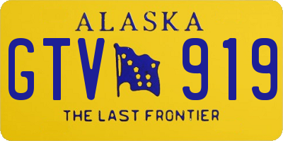 AK license plate GTV919