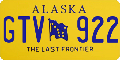 AK license plate GTV922