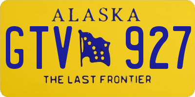 AK license plate GTV927