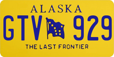 AK license plate GTV929