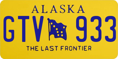 AK license plate GTV933