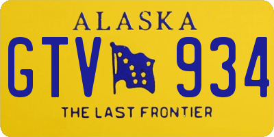 AK license plate GTV934