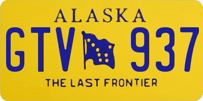 AK license plate GTV937