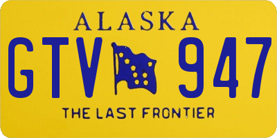 AK license plate GTV947