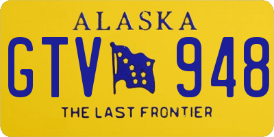 AK license plate GTV948