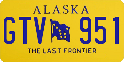 AK license plate GTV951