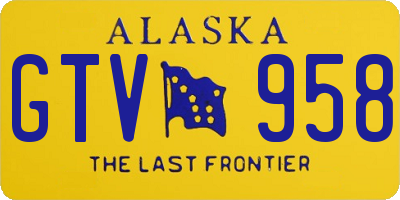 AK license plate GTV958