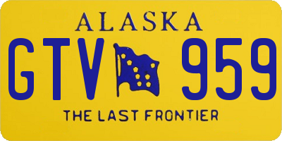 AK license plate GTV959