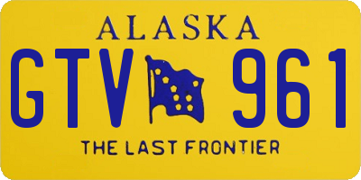 AK license plate GTV961