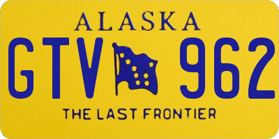 AK license plate GTV962