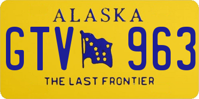 AK license plate GTV963