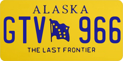 AK license plate GTV966