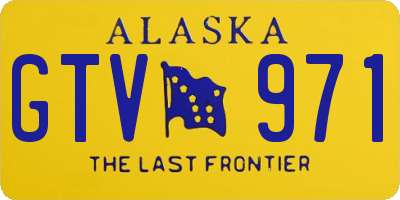 AK license plate GTV971