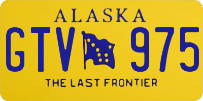 AK license plate GTV975