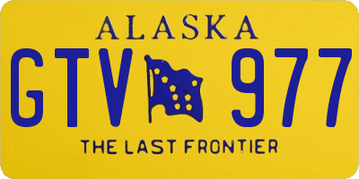 AK license plate GTV977