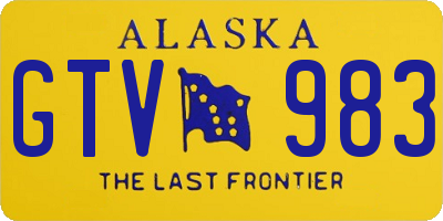 AK license plate GTV983