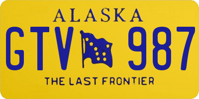 AK license plate GTV987