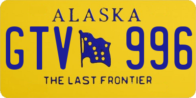 AK license plate GTV996