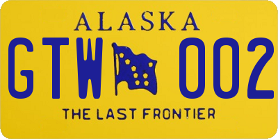AK license plate GTW002